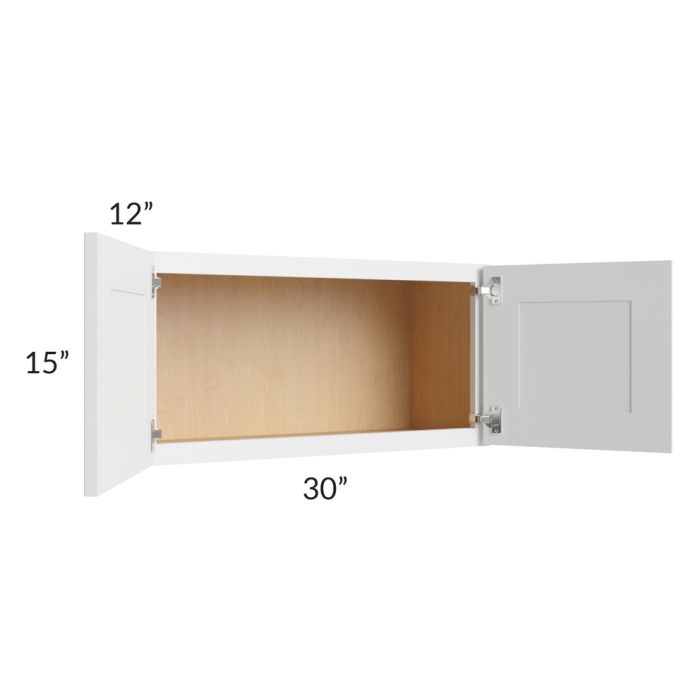 Belfast White 30x15 Wall Cabinet