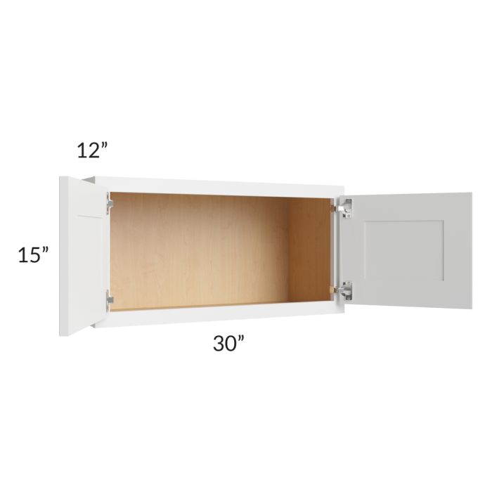 Gramercy White 30x15 Wall Cabinet