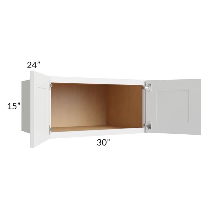 Belfast White 30x15x24 Wall Cabinet