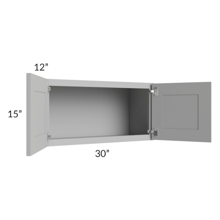 Dove Grey Shaker 30x15 Wall Cabinet