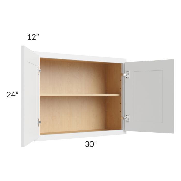Gramercy White 30x24 Wall Cabinet