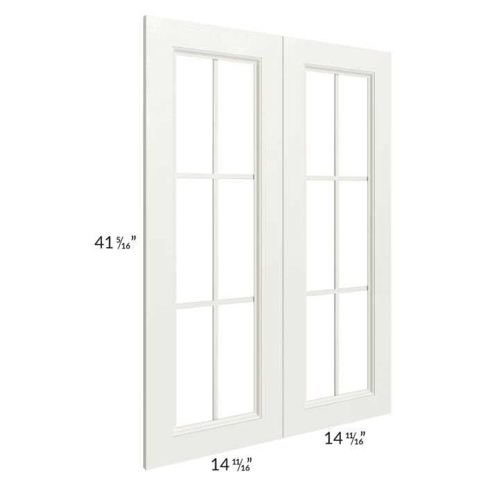 Providence Cream 30x42 Mullion Glass Door Only with Glass Included