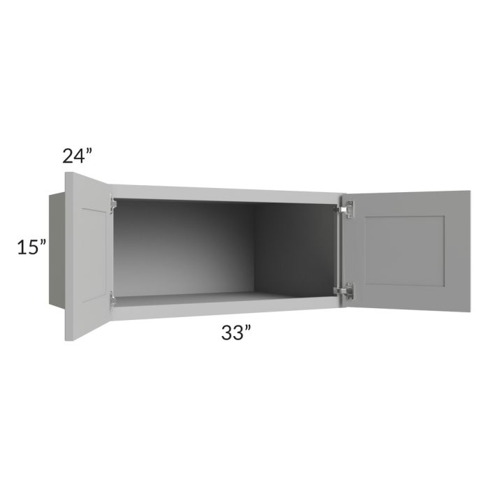 Dove Grey Shaker 33x15x24 Wall Cabinet