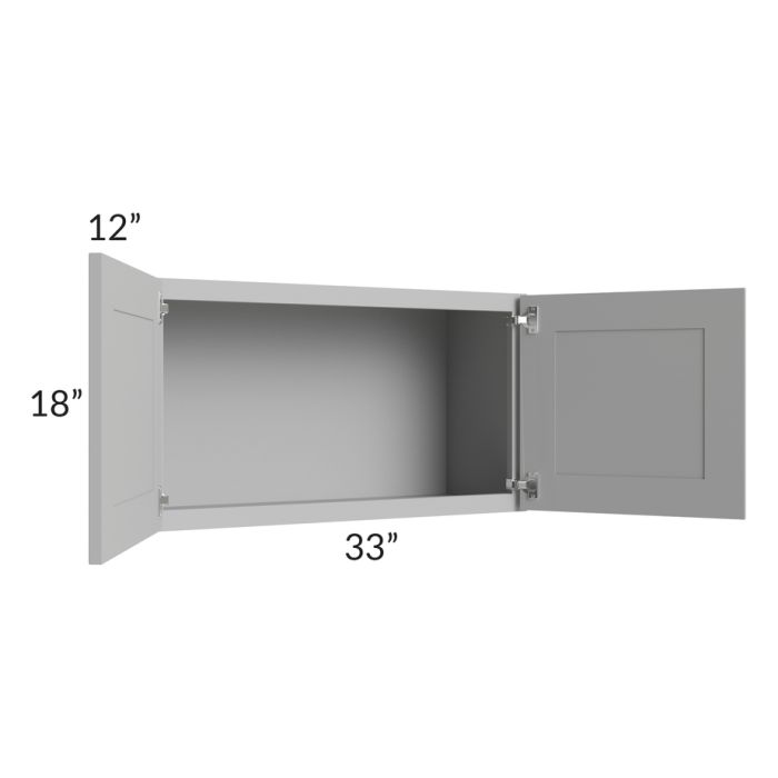 Dove Grey Shaker 33x18 Wall Cabinet