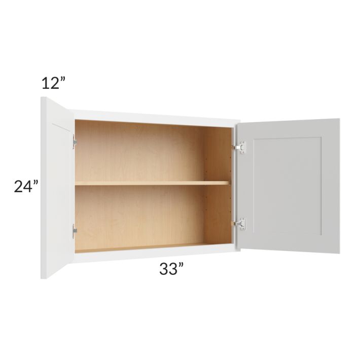 Gramercy White 33x24 Wall Cabinet