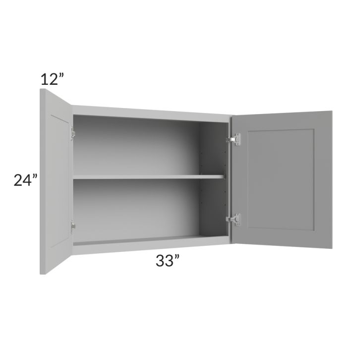 Dove Grey Shaker 33x24 Wall Cabinet