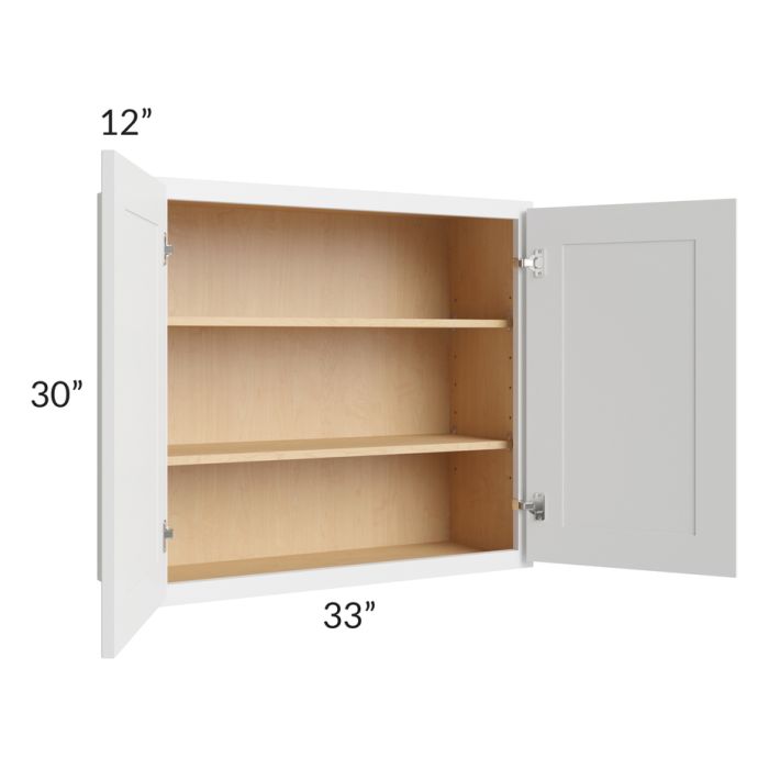 Gramercy White 33x30 Wall Cabinet