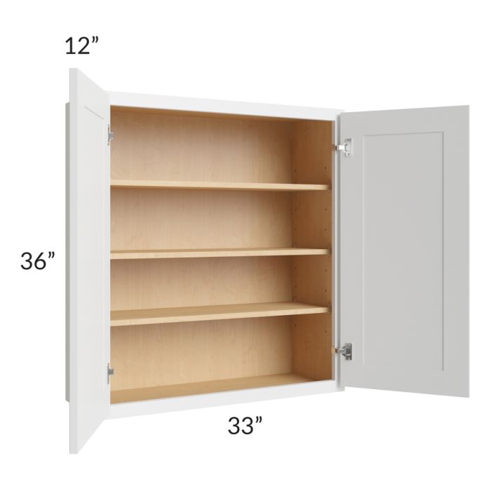 Gramercy White 33x36 Wall Cabinet
