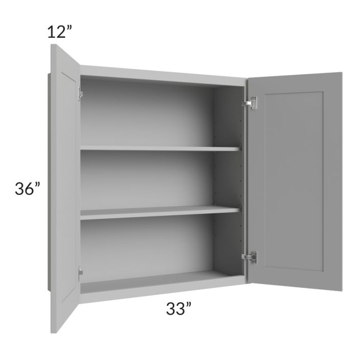 Dove Grey Shaker 33x36 Wall Cabinet