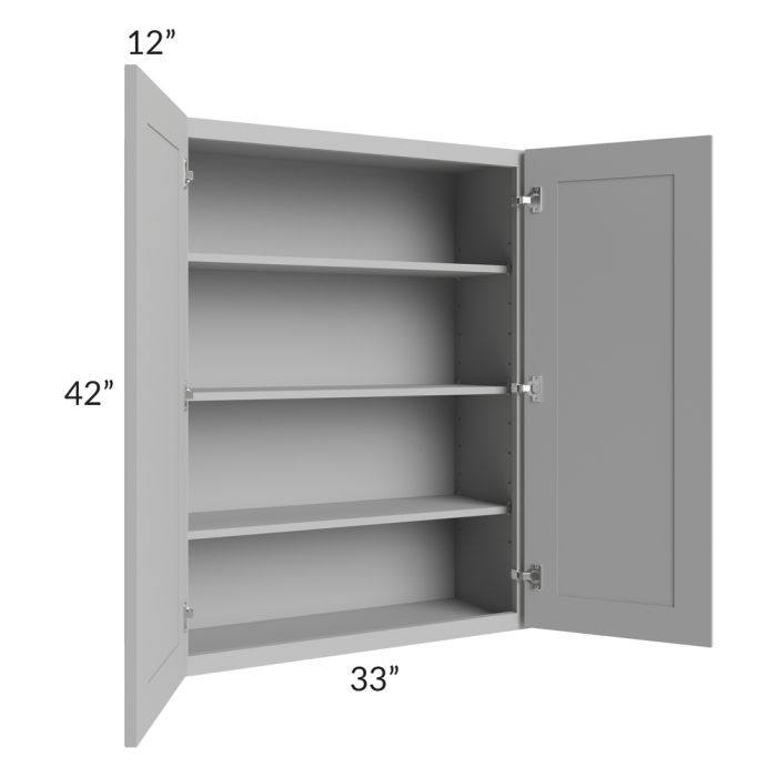 Dove Grey Shaker 33x42 Wall Cabinet