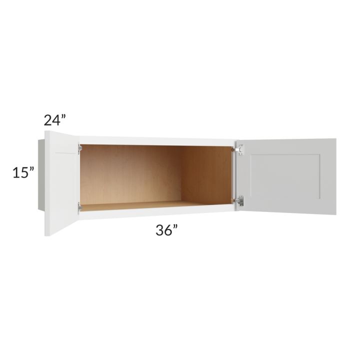 Belfast White 36x15x24 Wall Cabinet