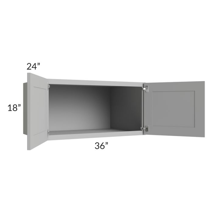 Dove Grey Shaker 36x18x24 Wall Cabinet