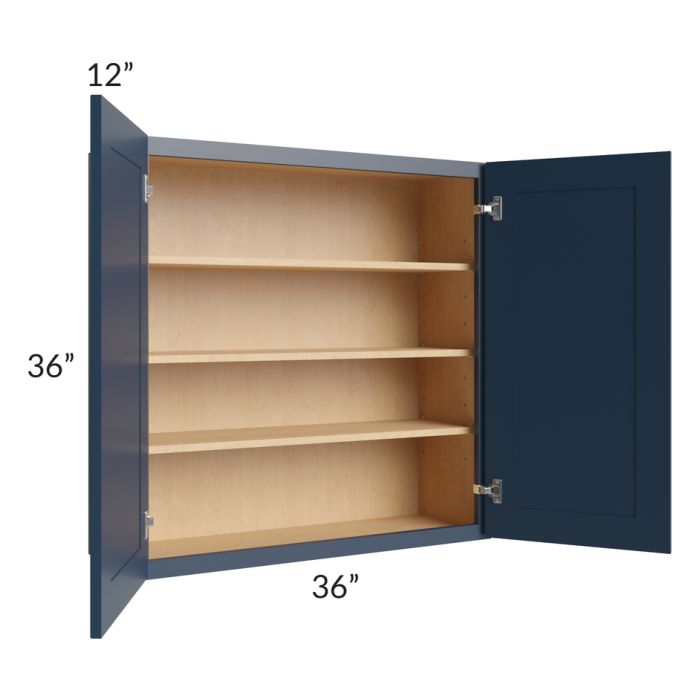 Midtown Blue Shaker 36x36 Wall Cabinet