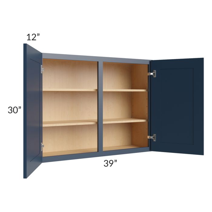 Midtown Blue Shaker 39x30 Wall Cabinet