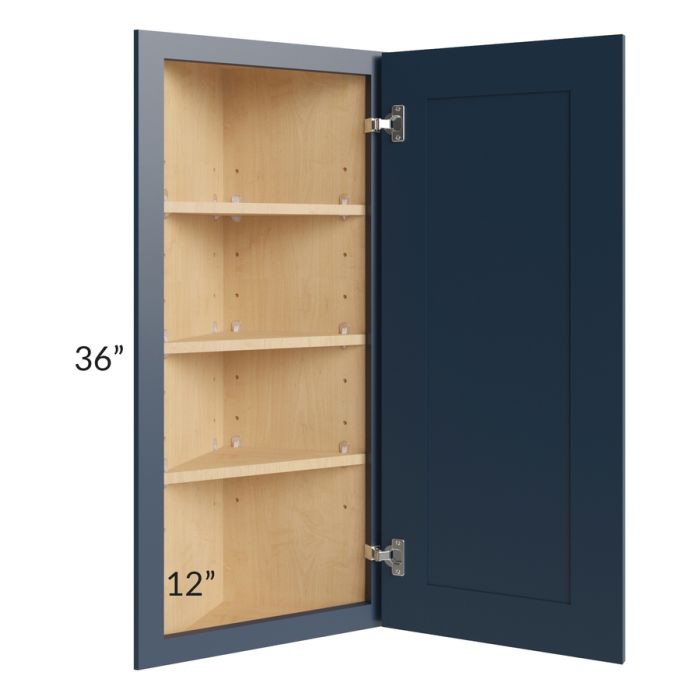 Midtown Blue Shaker 12x36 Wall End Cabinet