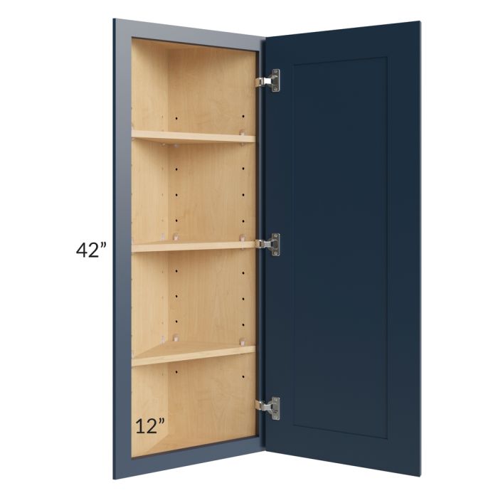 Midtown Blue Shaker 12x42 Wall End Cabinet