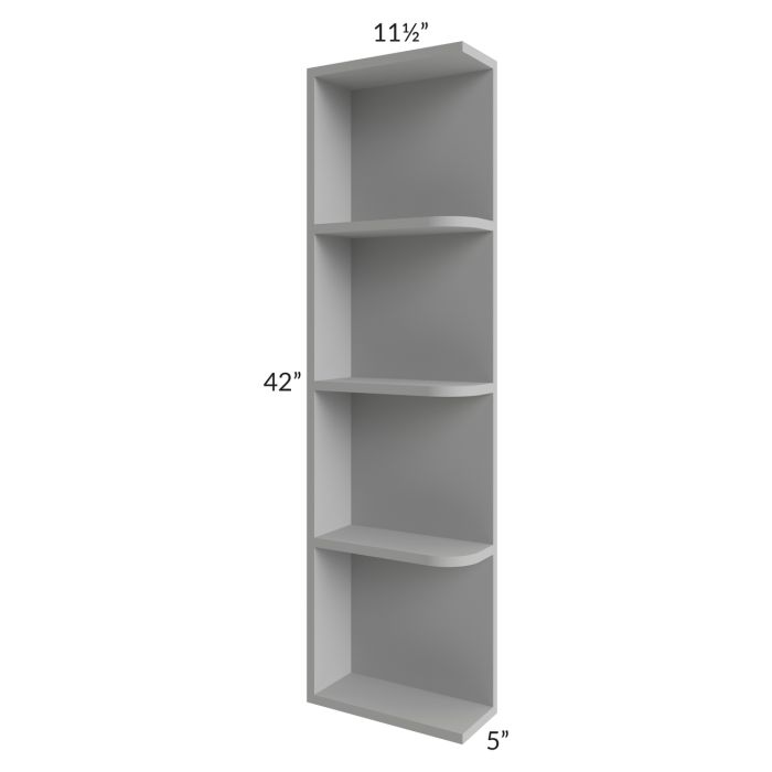 Dove Grey Shaker 05x42 Wall End Shelf Cabinet
