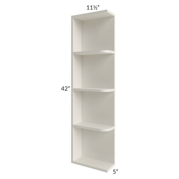 Providence Cream Glaze 05x42 Wall End Shelf Cabinet