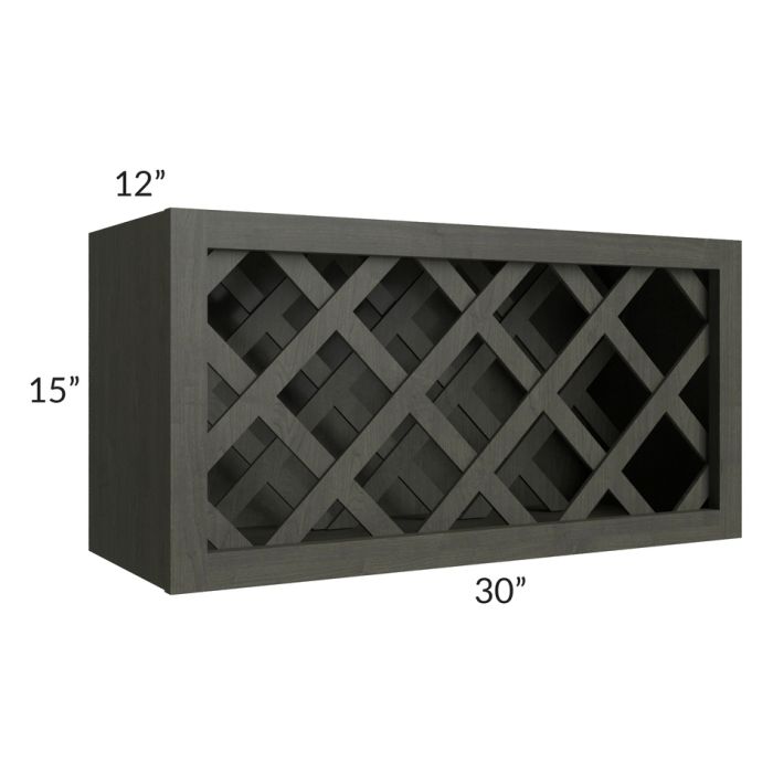Charlotte Dark Grey 30x15 Wine Rack Cabinet