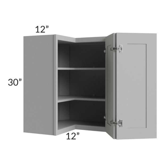 Dove Grey Shaker 24x30 Wall Corner Unit