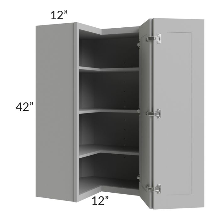 Dove Grey Shaker 24x42 Wall Corner Unit