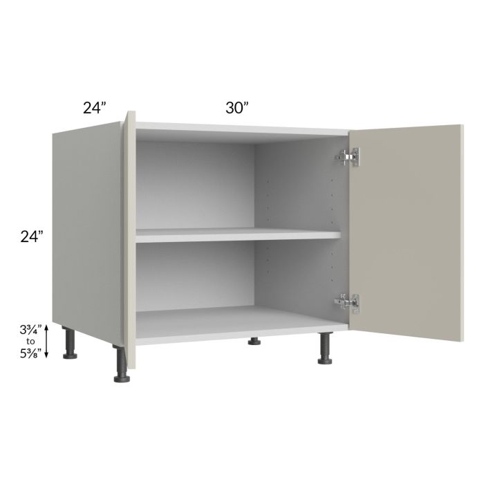 Milan Beige Matte 30" 2-Door Range Top Base Cabinet