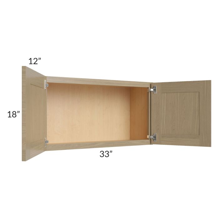 Royal Natural Shaker 33x18 Wall Cabinet