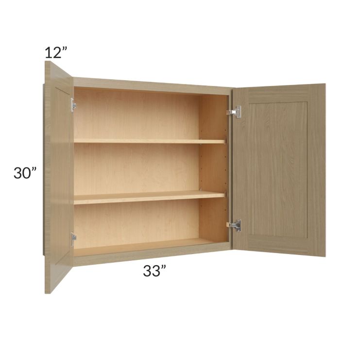 Royal Natural Shaker 33x30 Wall Cabinet