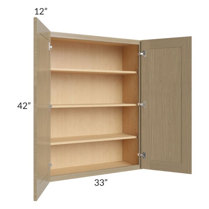 Royal Natural Shaker 33x42 Wall Cabinet
