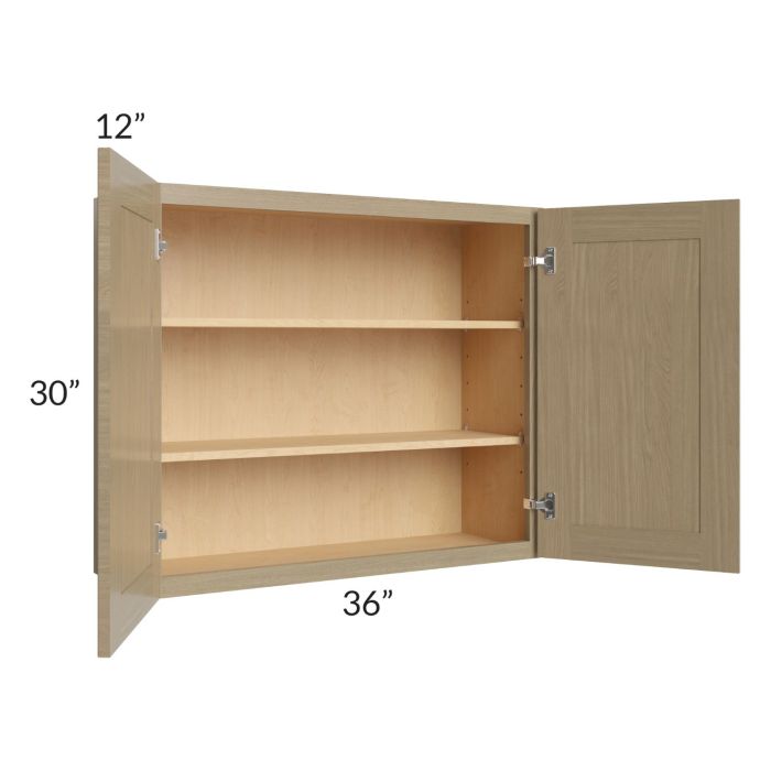 Royal Natural Shaker 36x30 Wall Cabinet