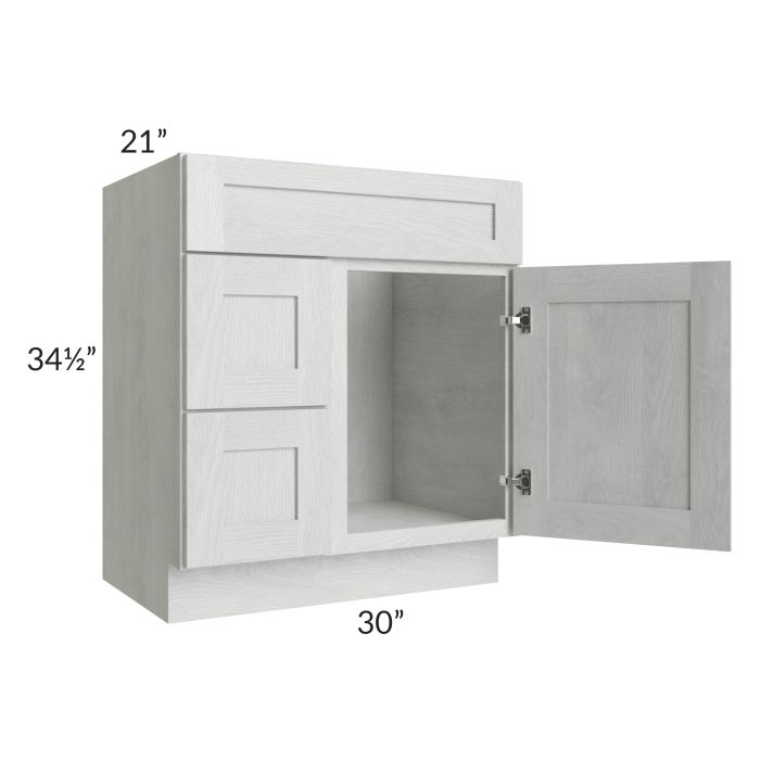 Heather Grey Shaker 30" Bathroom Vanity