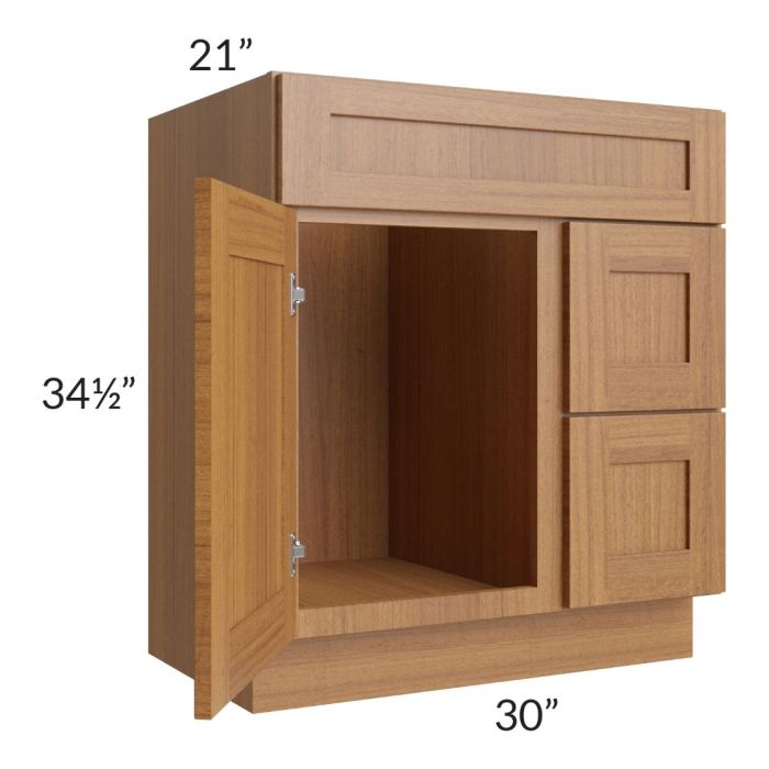 Artisan Walnut Shaker 30" Bathroom Vanity