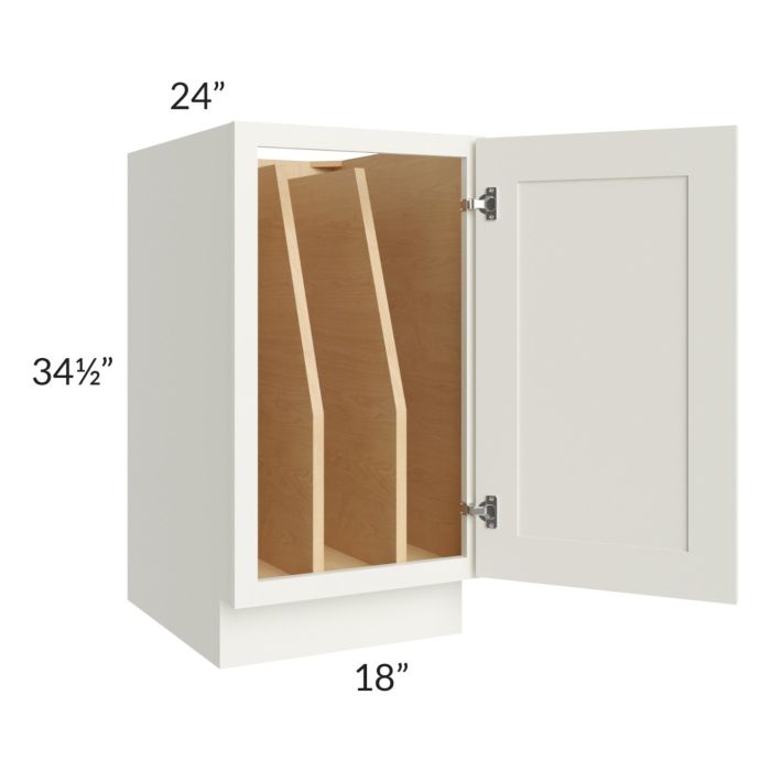 Linen Shaker 18" Full Height Door Tray Divider Base Cabinet