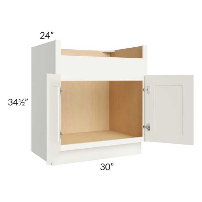 Linen Shaker 30" Farm Sink Base Cabinet