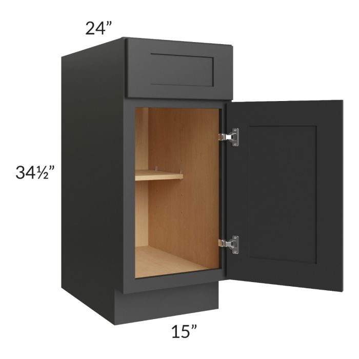 Madison Black Shaker 15" Base Cabinet