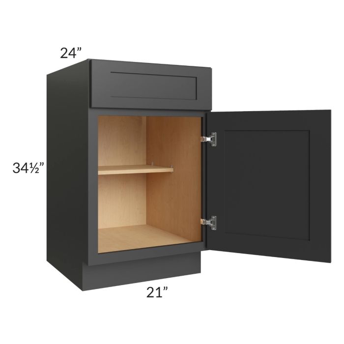 Madison Black Shaker 21" Base Cabinet