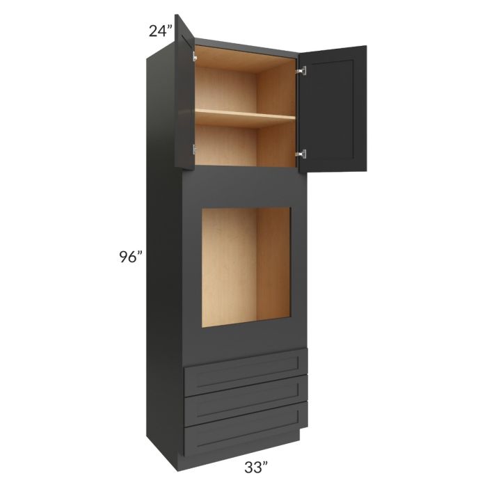 Madison Black Shaker 33x96x24 Oven Cabinet