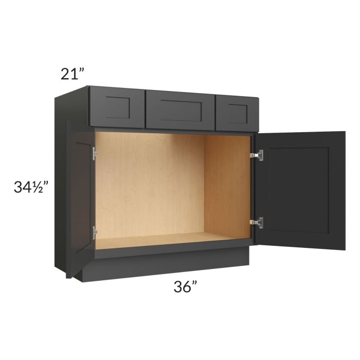 Madison Black Shaker 36" Vanity Base Cabinet