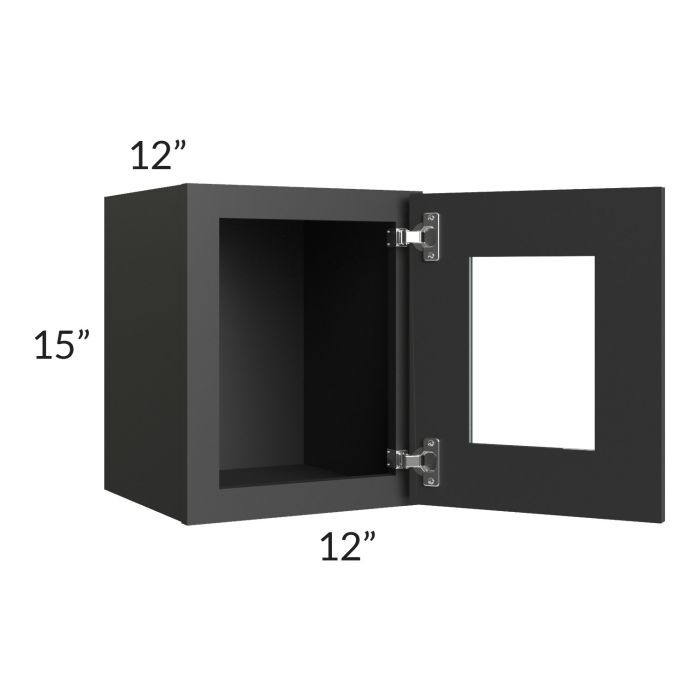 Madison Black Shaker 12x15 Decorative Wall Cabinet