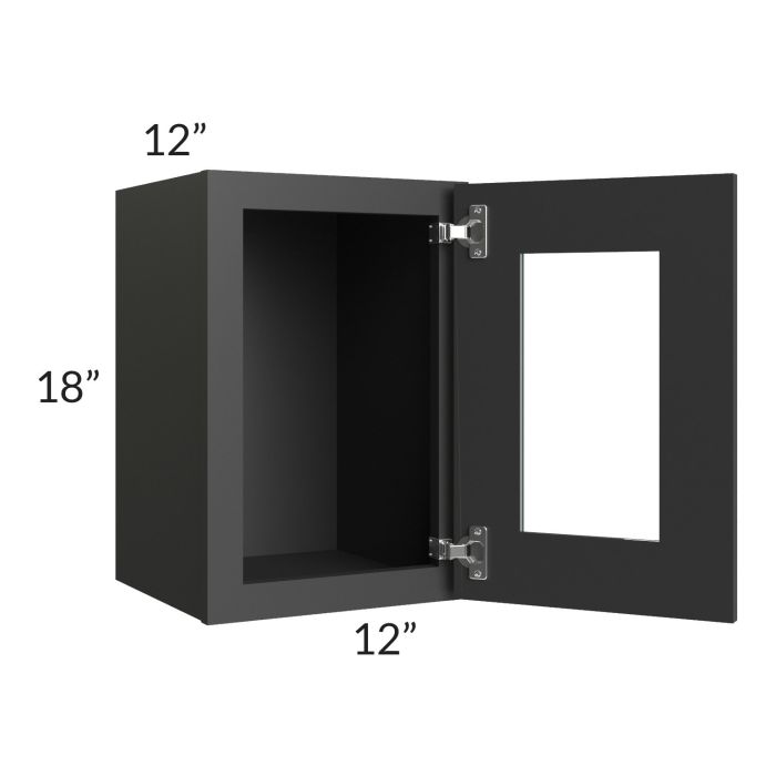 Madison Black Shaker 12x18 Decorative Wall Cabinet