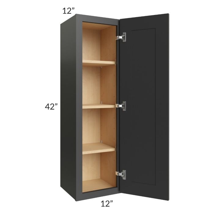 Madison Black Shaker 12x42 Wall Cabinet
