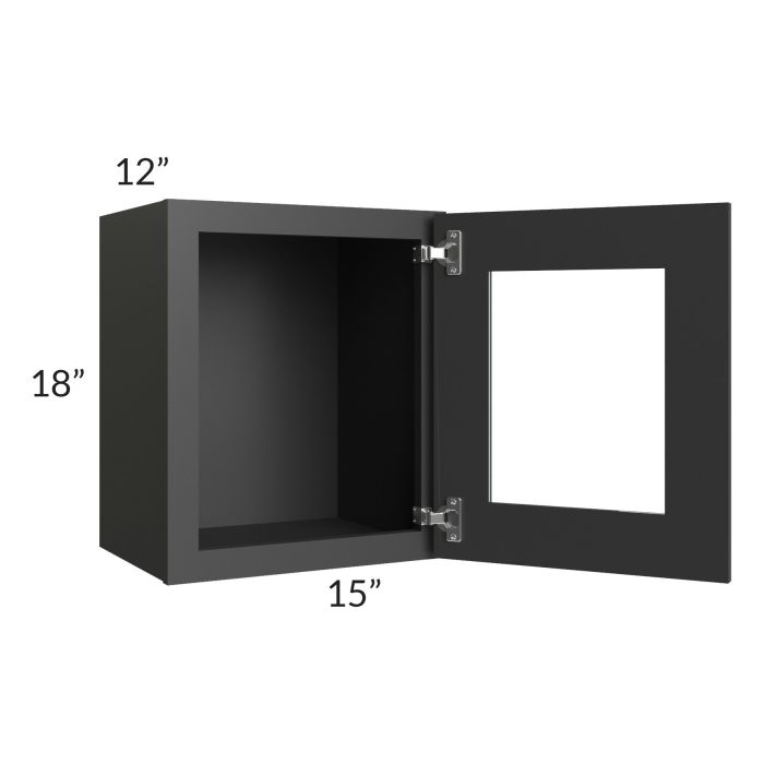 Madison Black Shaker 15x18 Decorative Wall Cabinet
