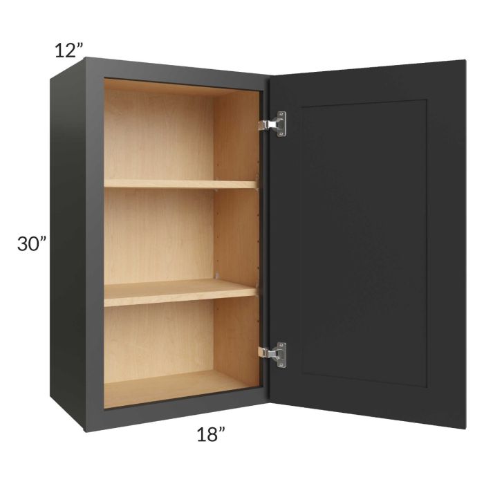 Madison Black Shaker 18x30 Wall Cabinet