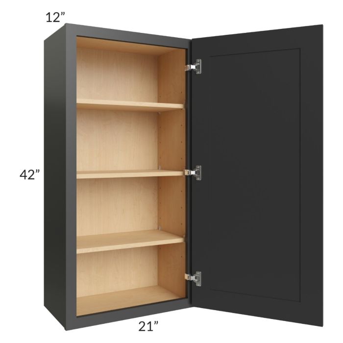 Madison Black Shaker 21x42 Wall Cabinet