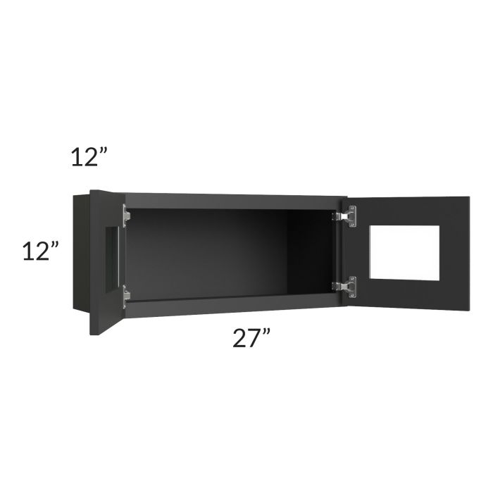 Madison Black Shaker 27x12 Decorative Wall Cabinet