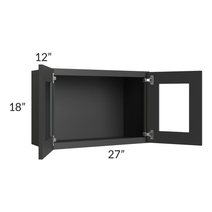 Madison Black Shaker 27x18 Decorative Wall Cabinet