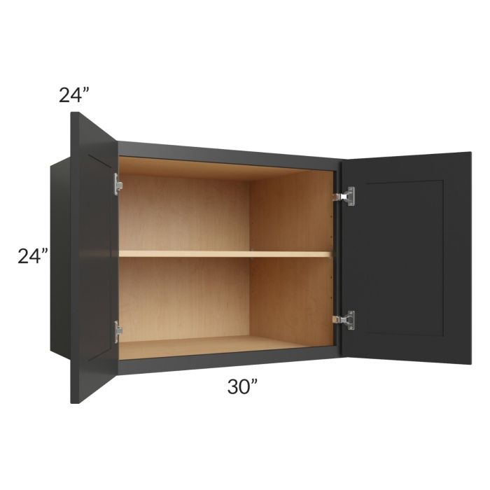 Madison Black Shaker 30x24x24 Wall Cabinet