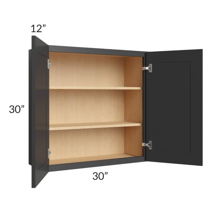 Madison Black Shaker 30x30 Wall Cabinet
