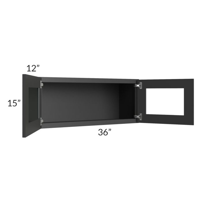 Madison Black Shaker 36x15 Decorative Wall Cabinet