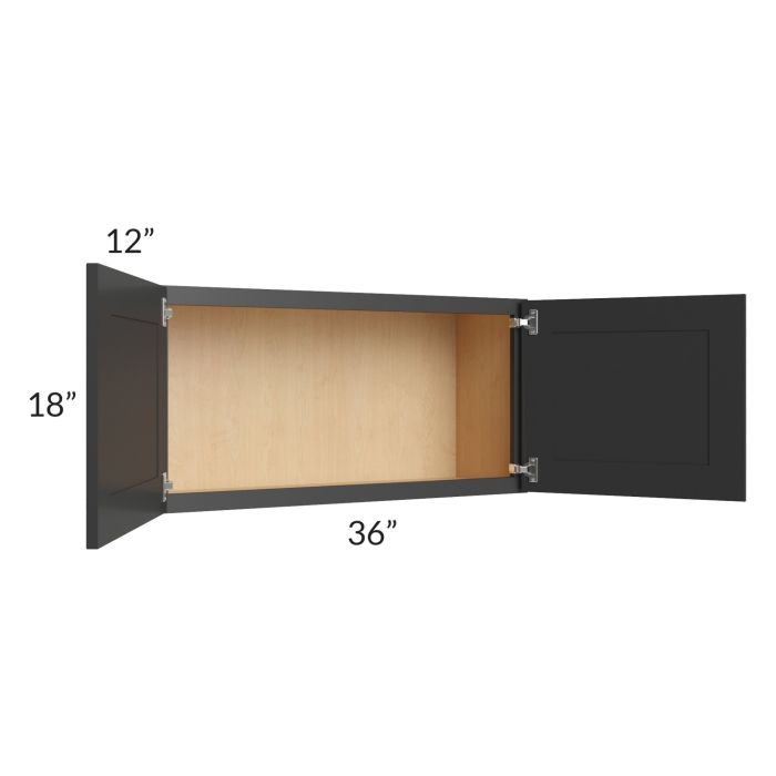 Madison Black Shaker 36x18 Wall Cabinet